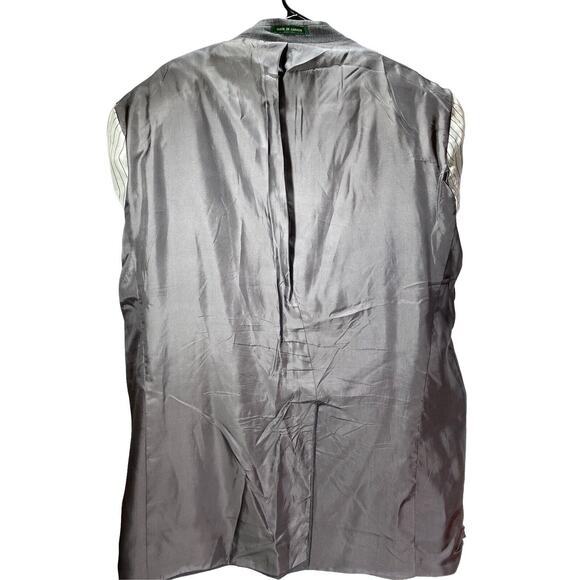 Ralph Lauren Jacket Mens 44R Gray Pinstripe 92% Wool 8% Cashmere Two Button - Picture 12 of 12